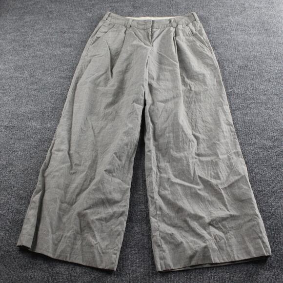La Perla Pant 6 Pleated Wide Leg Trousers Grey Dressy Luxury Business Workwear - Picture 1 of 10